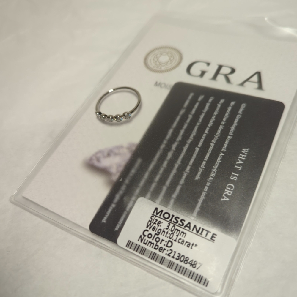 Bezel-set Moissanite Ring